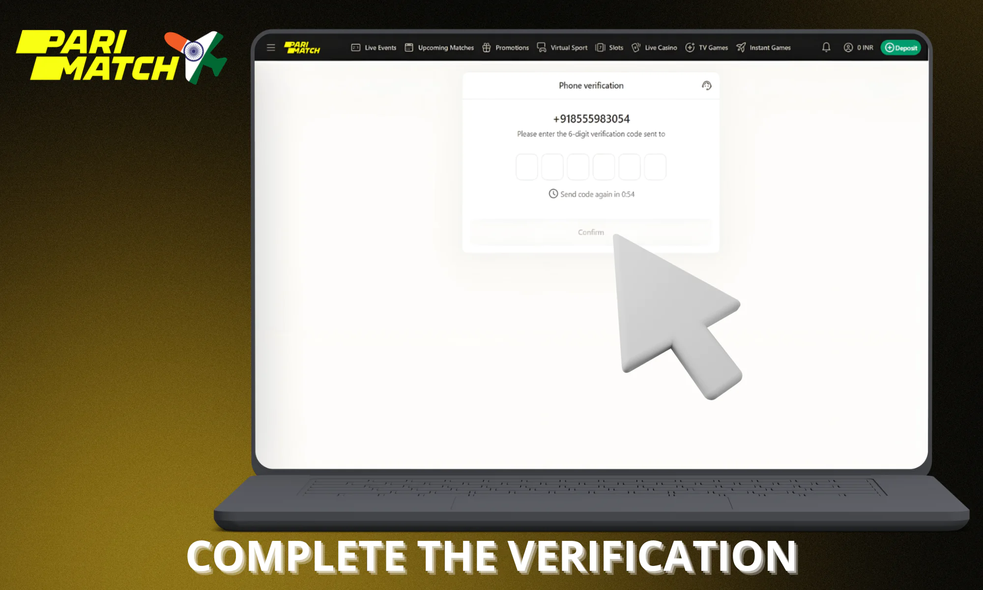 Go through the verification process and complete it