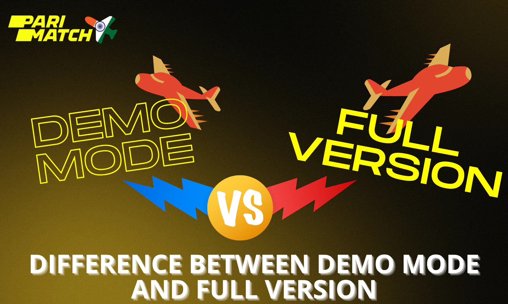 Comparison of the demo and full version of the game Aviator