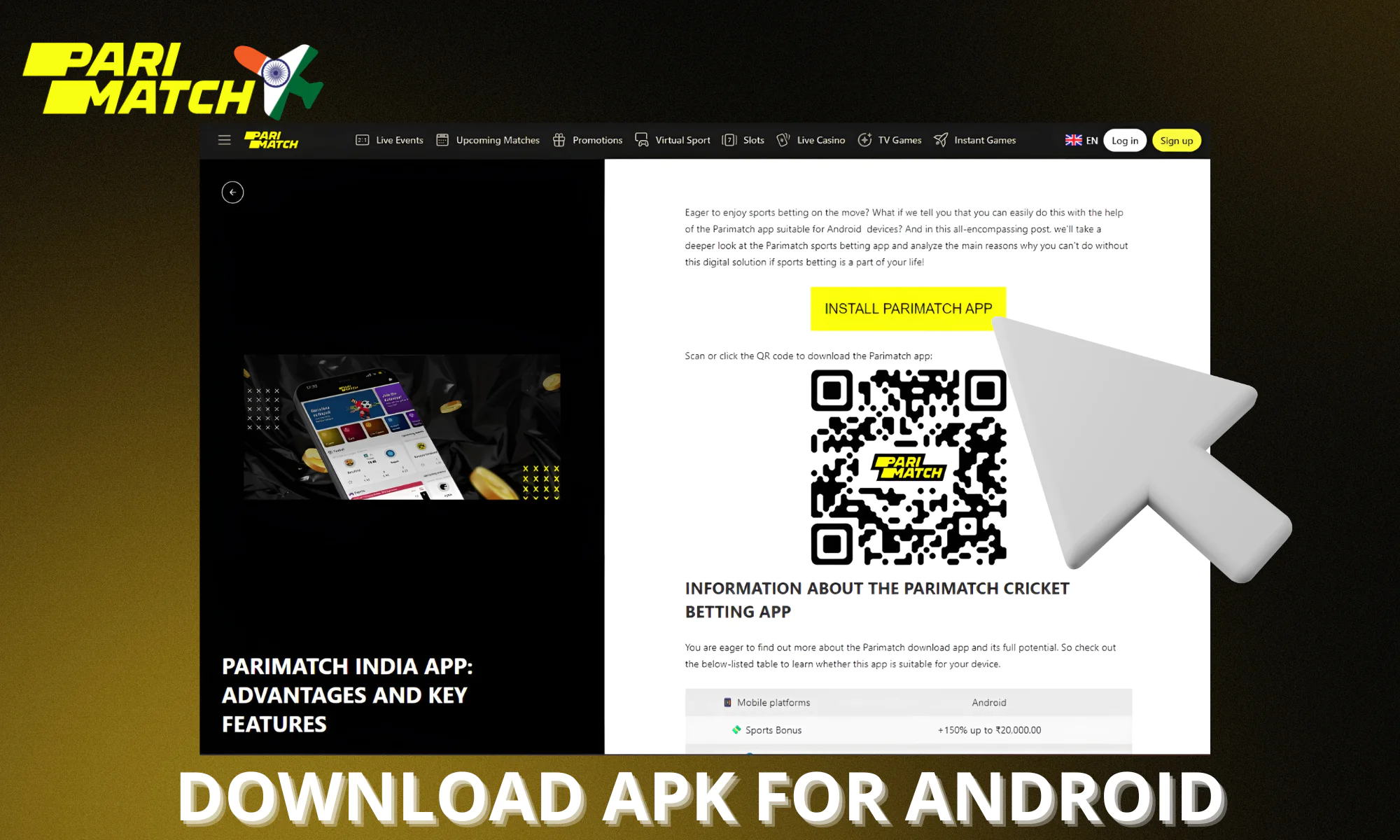 How to download the Parimatch Aviator app on Android