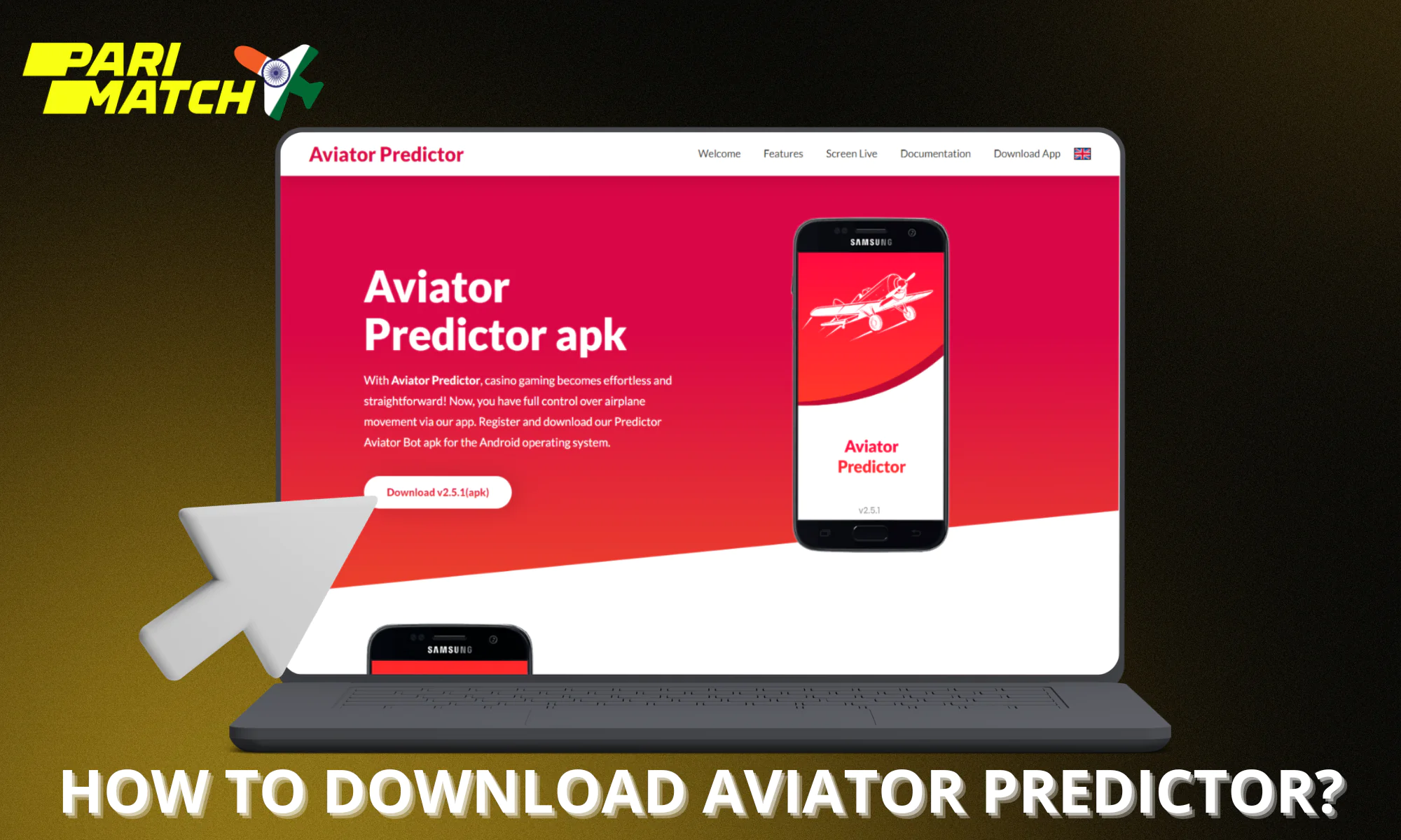 Step by step instructions on how to download Parimatch Aviator Predictor