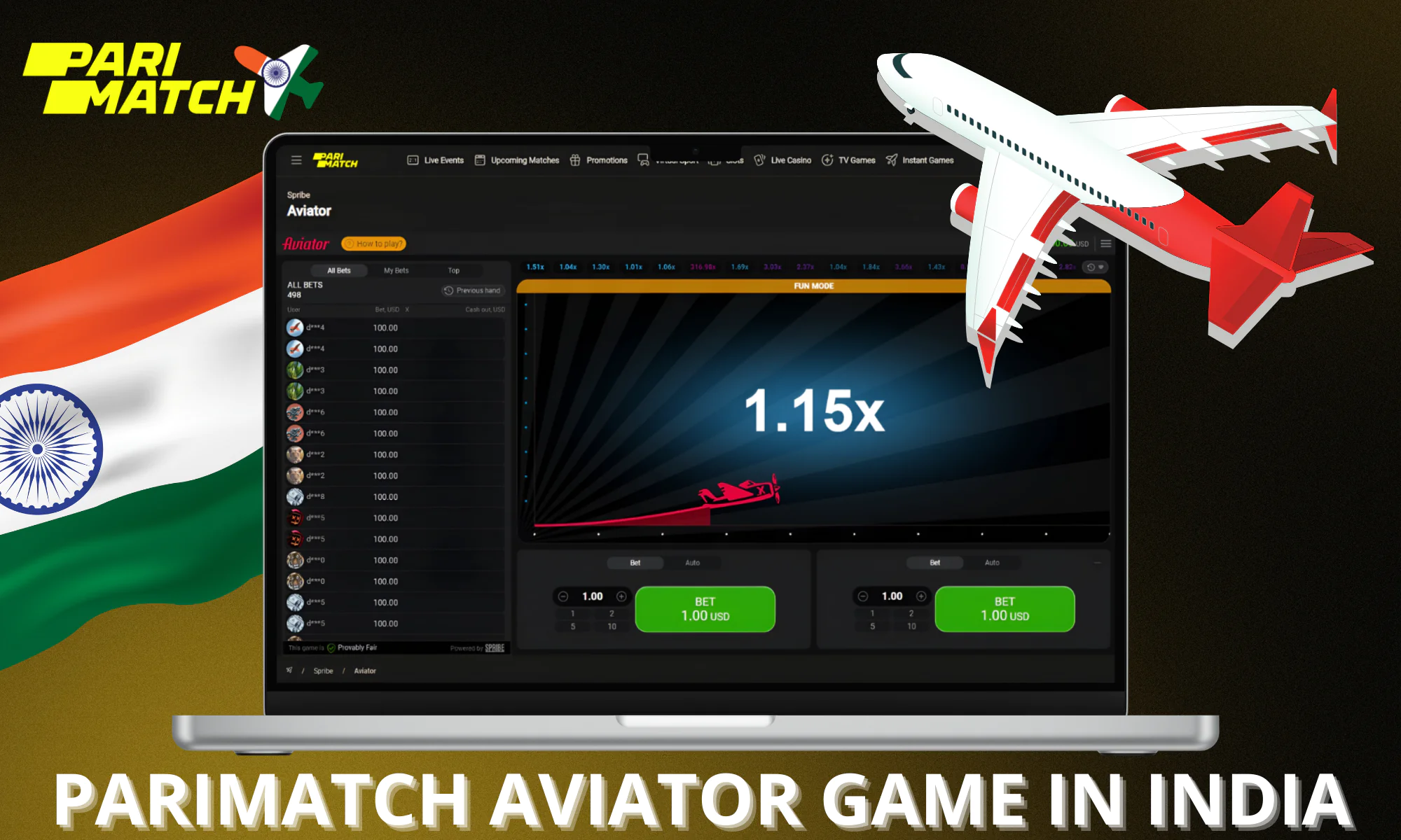 Parimatch Aviator is a popular crash gambling game