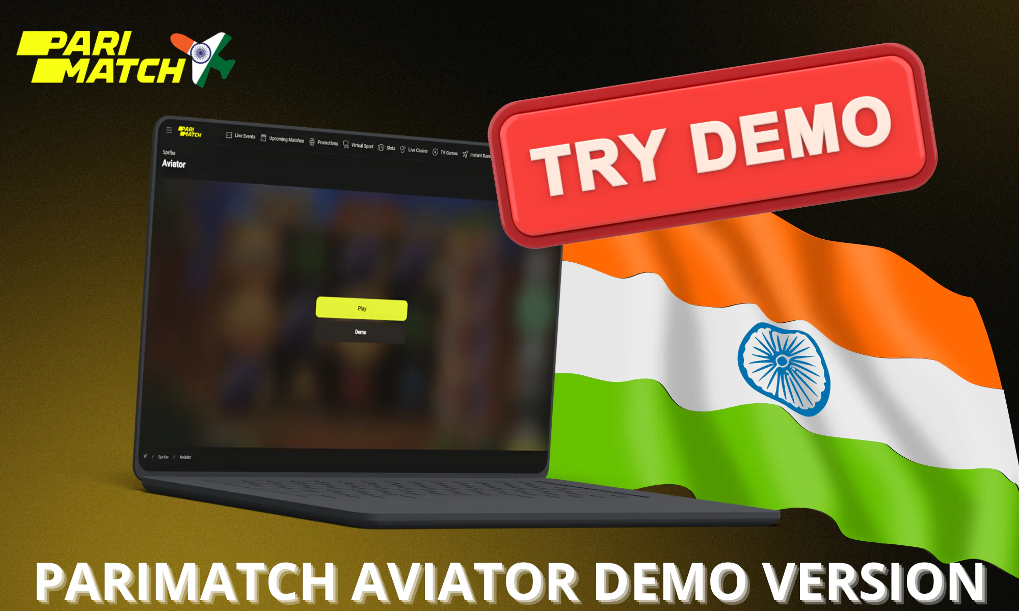 Parimatch Aviator has a special demo version of the game