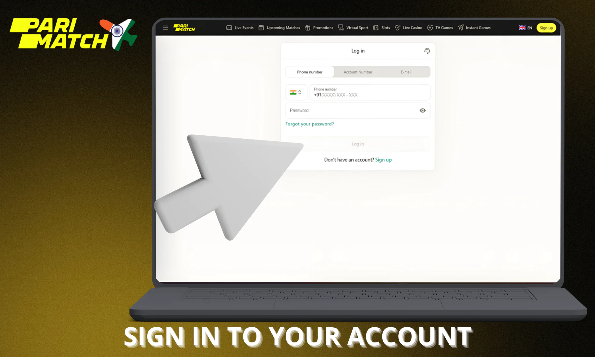 Log in to your account